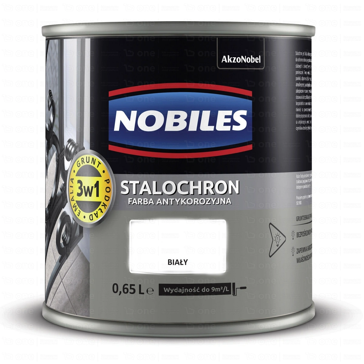 Farba antykorozyjna Nobiles Stalochron czarny RAL 9005 połysk 5 l