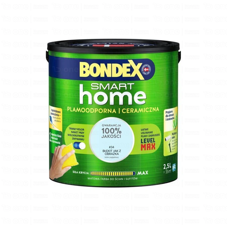 Farba ceramiczna Bondex Smart Home do ścian i sufitów crème de la crème mat 2,5 l