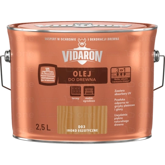 Olej do drewna Vidaron iroko egzotyczne D03 mat 2,5 l
