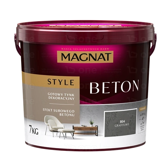 Tynk dekoracyjny MAGNAT Style Beton B04 Grafitowy 7 kg