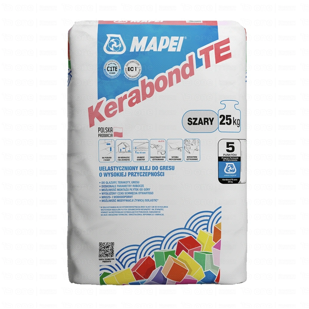 Klej cementowy Mapei Kerabond TE do płytek szary 25 kg