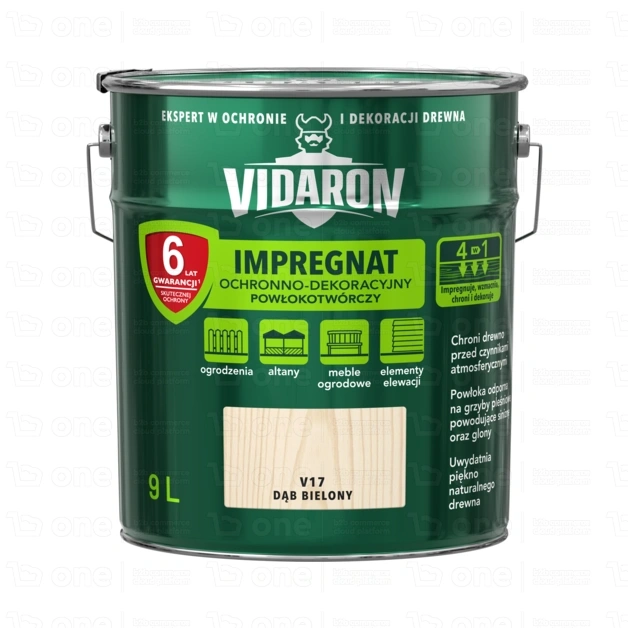 Impregnat do drewna Vidaron Powłokotwórczy dąb bielony V17 mat 9 l