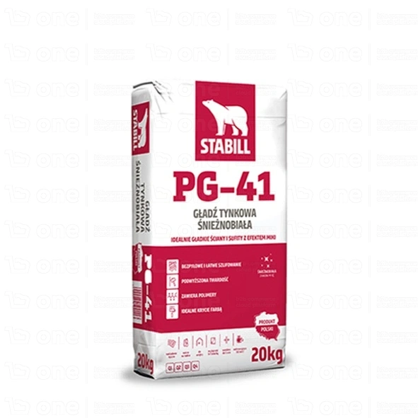 Gładź tynkowa STABILL PG-41 śnieżnobiała 20kg