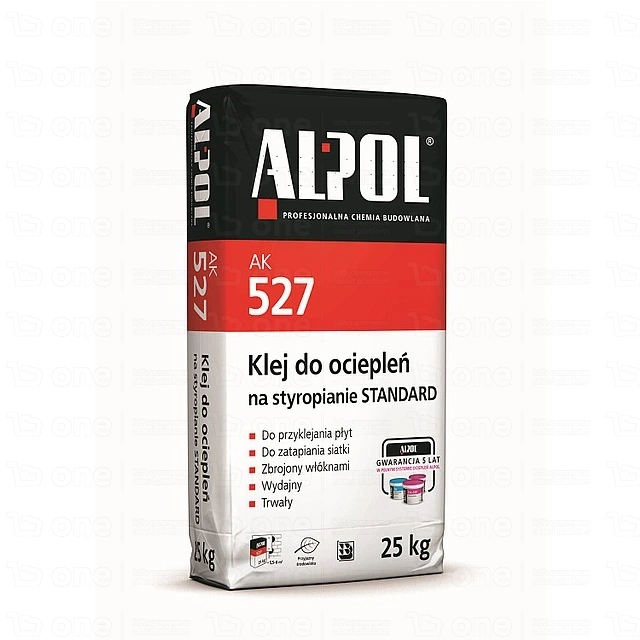 Klej cementowy Alpol AK527 Standard do ociepleń na styropianie 25 kg