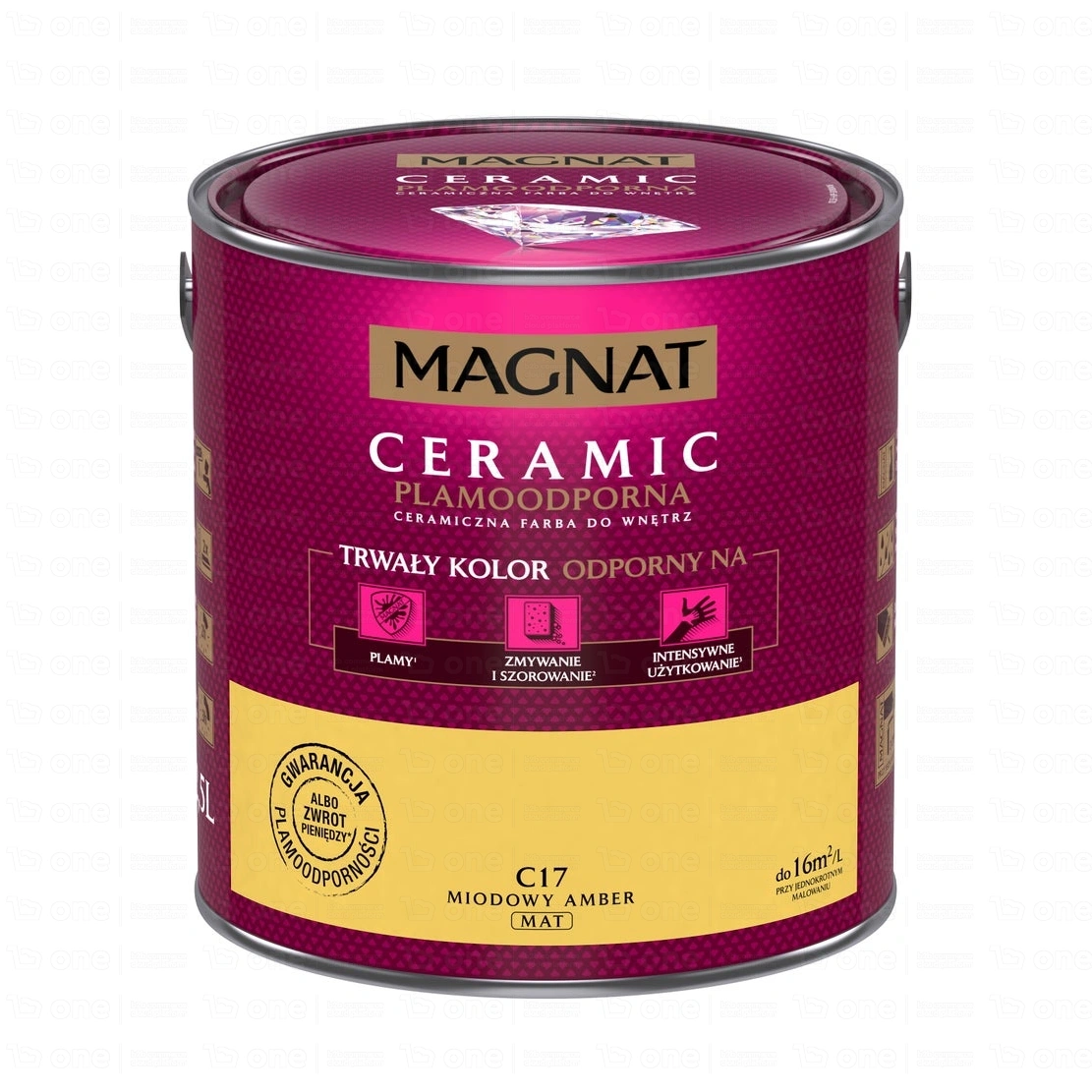 Farba ceramiczna MAGNAT Ceramic do ścian i sufitów miodowy amber C17 mat 2,5 l