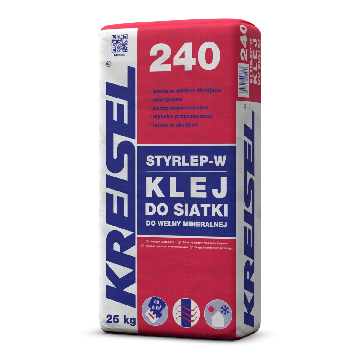 Zaprawa klejąco-zbrojąca Kreisel Styrlep-W 240 do wełny szary 25 kg