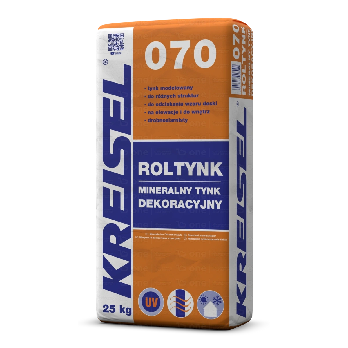 Tynk mineralny Kreisel ROLTYNK 070 dekoracyjny biały 25 kg