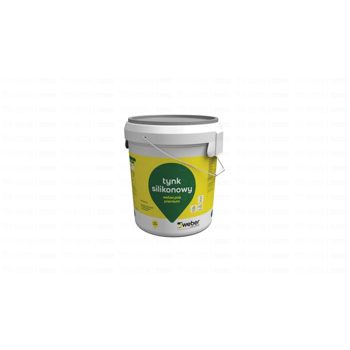 Tynk silikonowy Weber Pas Premium baranek 1,5 mm baza biała 30 kg