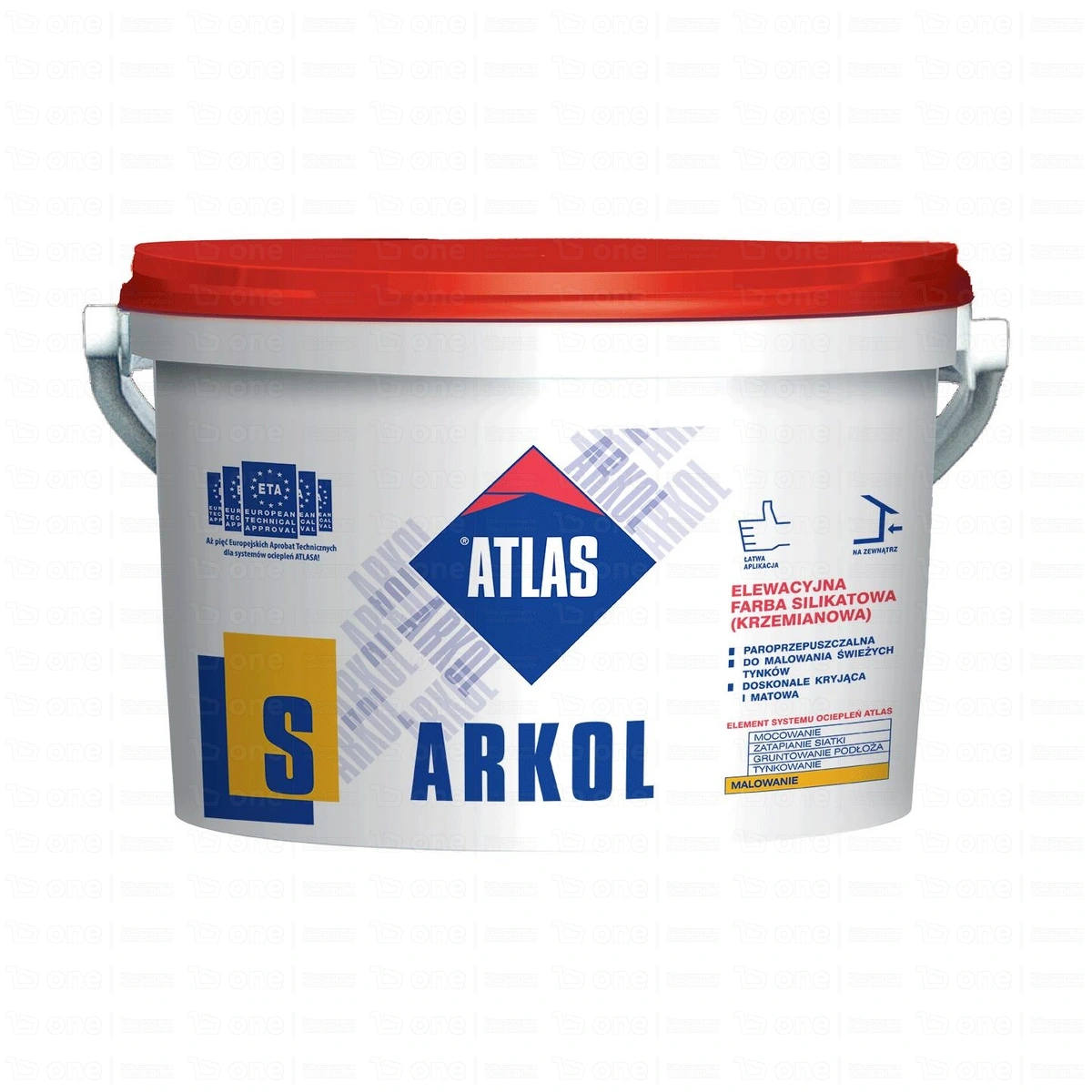 Farba silikatowa Atlas Arkol S do elewacji biała mat 10 l