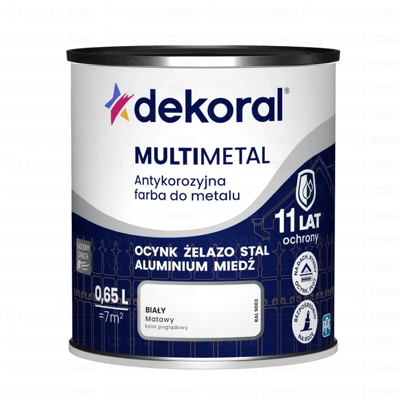 Farba antykorozyjna Dekoral Multimetal do metalu i betonu antracytowy matowy 2,5 l