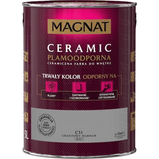 Farba ceramiczna Magnat Ceramic grafitowy marmur C31 5 l
