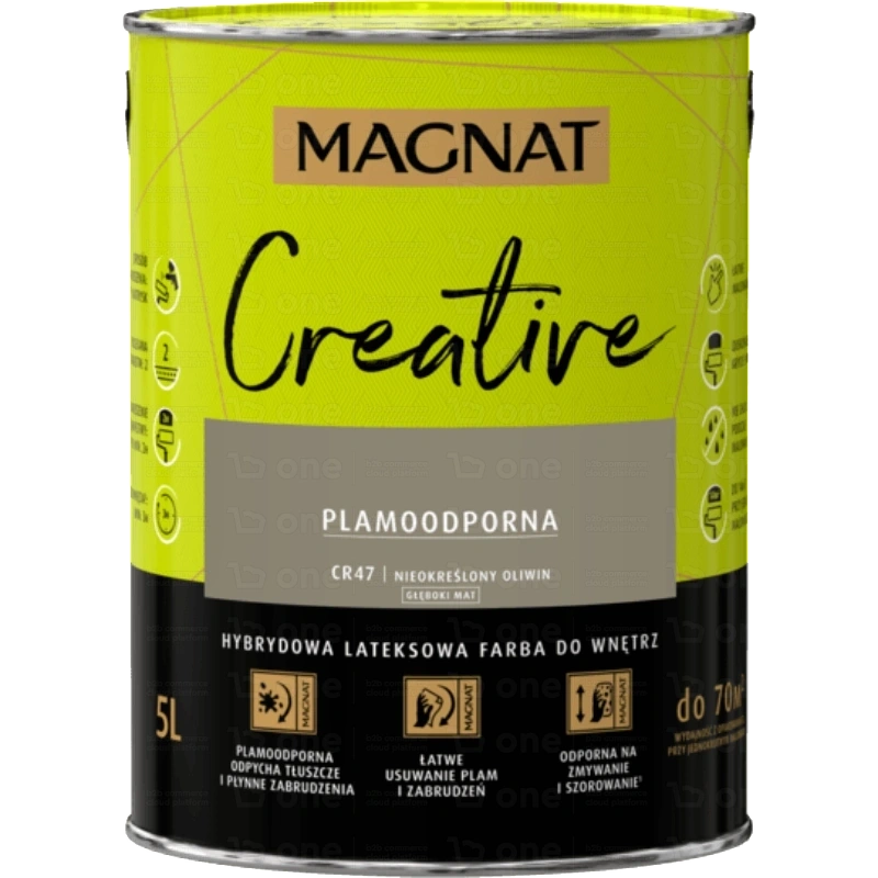 Farba lateksowa MAGNAT Creative do ścian i sufitów nieokreślony oliwin CR47 5L