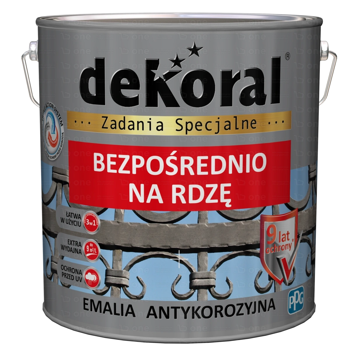 Emalia antykorozyjna Dekoral Bezpośrednio na Rdzę szary stalowy 0,65 l