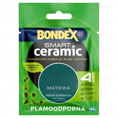 Farba ceramiczna Bondex Smart Ceramic do ścian i sufitów róż tuż tuż 40 ml tester