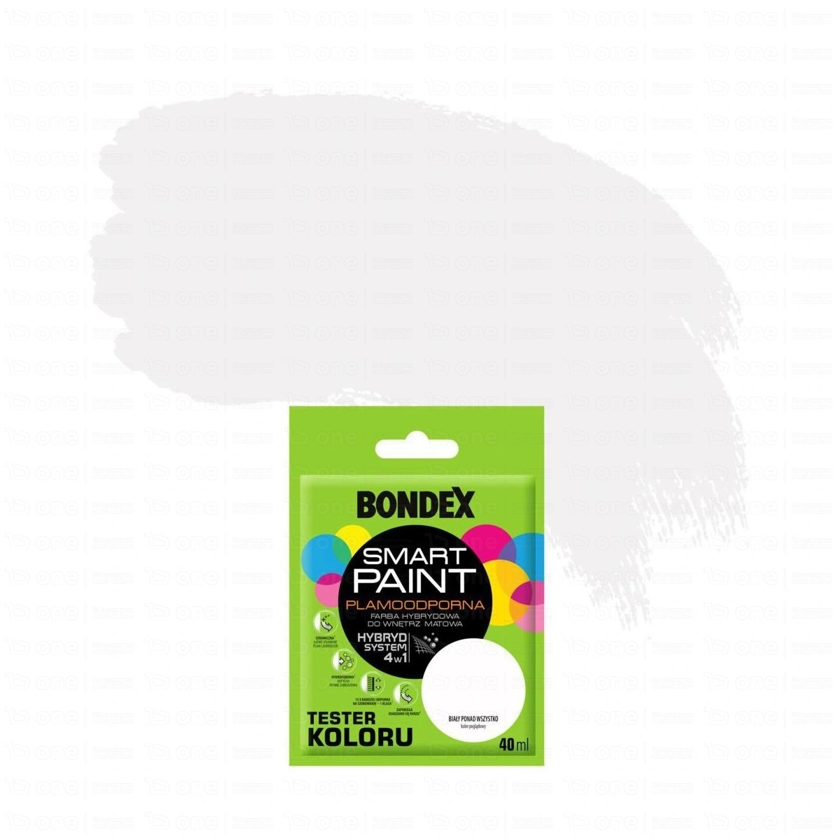 Emalia akrylowa plamoodporna Bondex Smart Paint tupot białych mew 40 ml tester