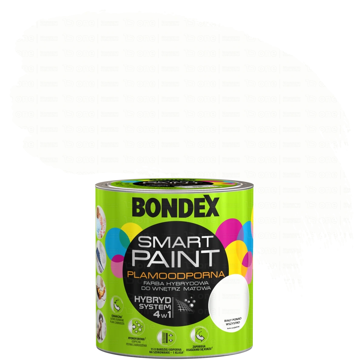 Emalia akrylowa plamoodporna Bondex Smart Paint tupot białych mew 2,5 l
