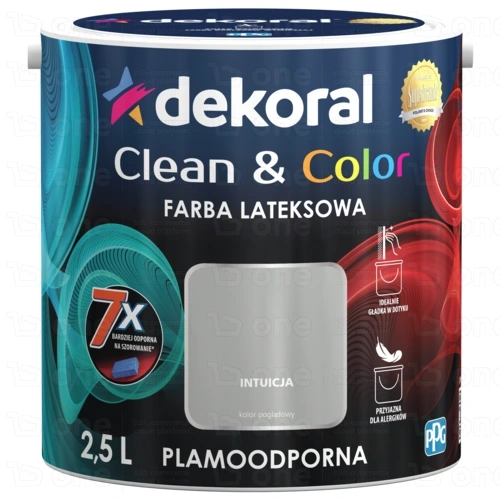 Farba lateksowa Dekoral Clean&Color intuicja satyna 2,5 l