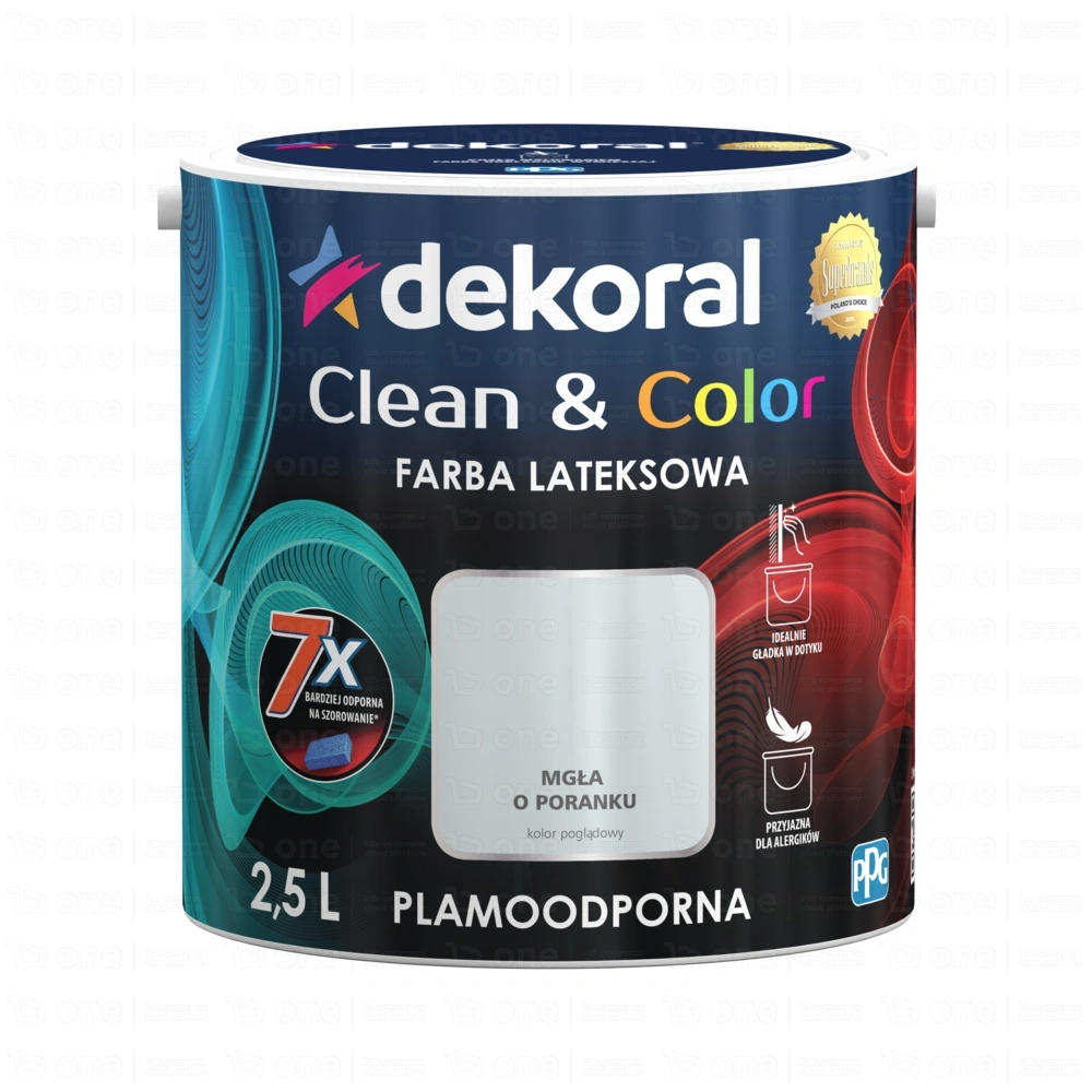 Farba lateksowa Dekoral Clean&Color mgła o poranku satyna 2,5 l