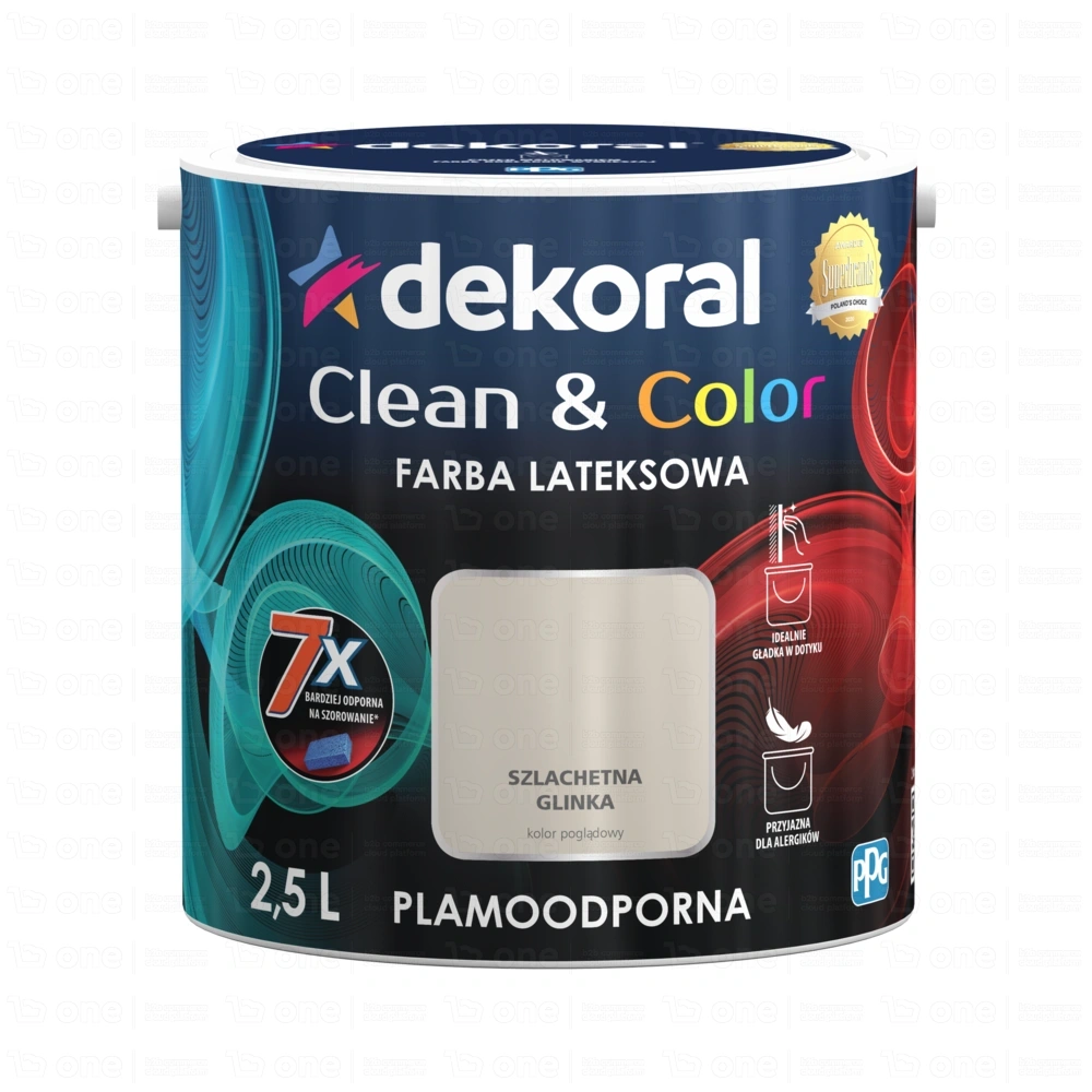 Farba lateksowa Dekoral Clean&Color szlachetna glinka satyna 2,5 l