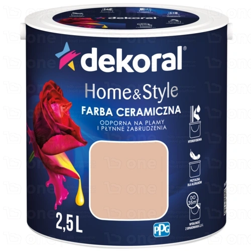 Farba ceramiczna Dekoral Home&Style elegant pink mat 2,5 l