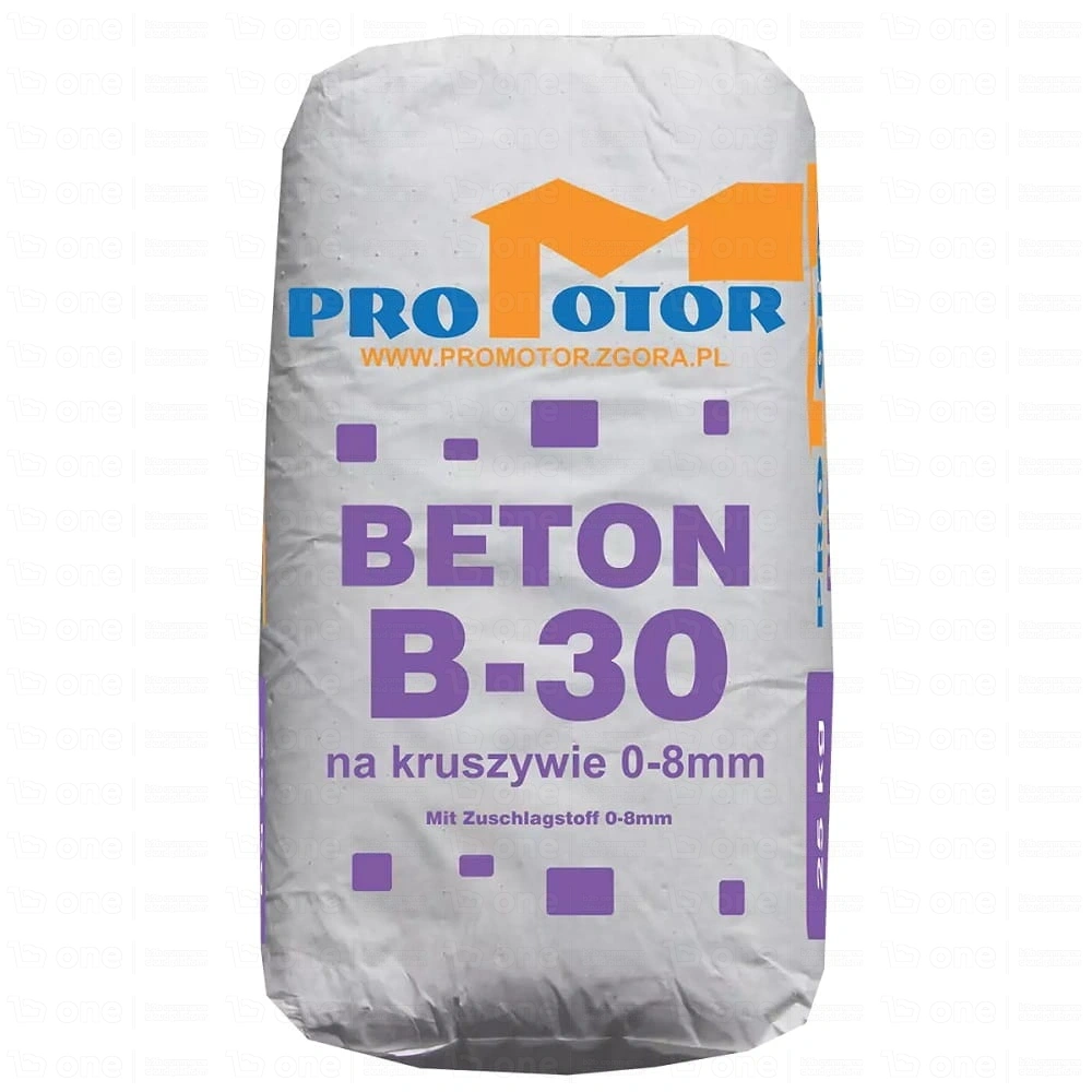 Beton B30 Promotor na kruszywie 0-8 mm 25 kg