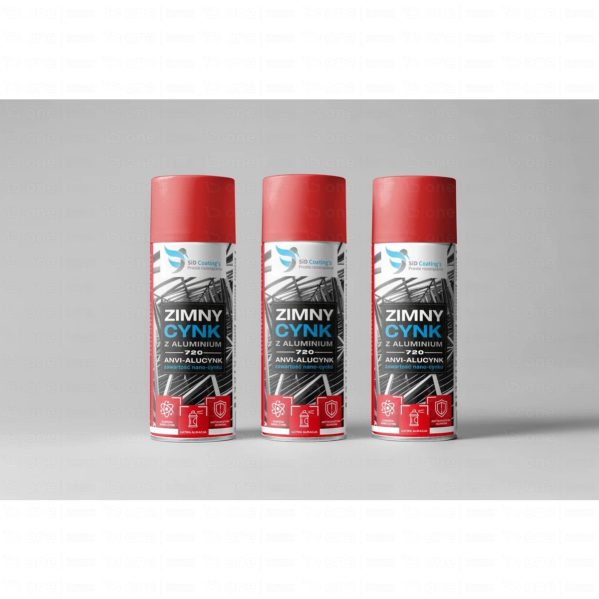 Zimny cynk z aluminimum SiD Coating's ANVI-ALUCYNK spray 400 ml