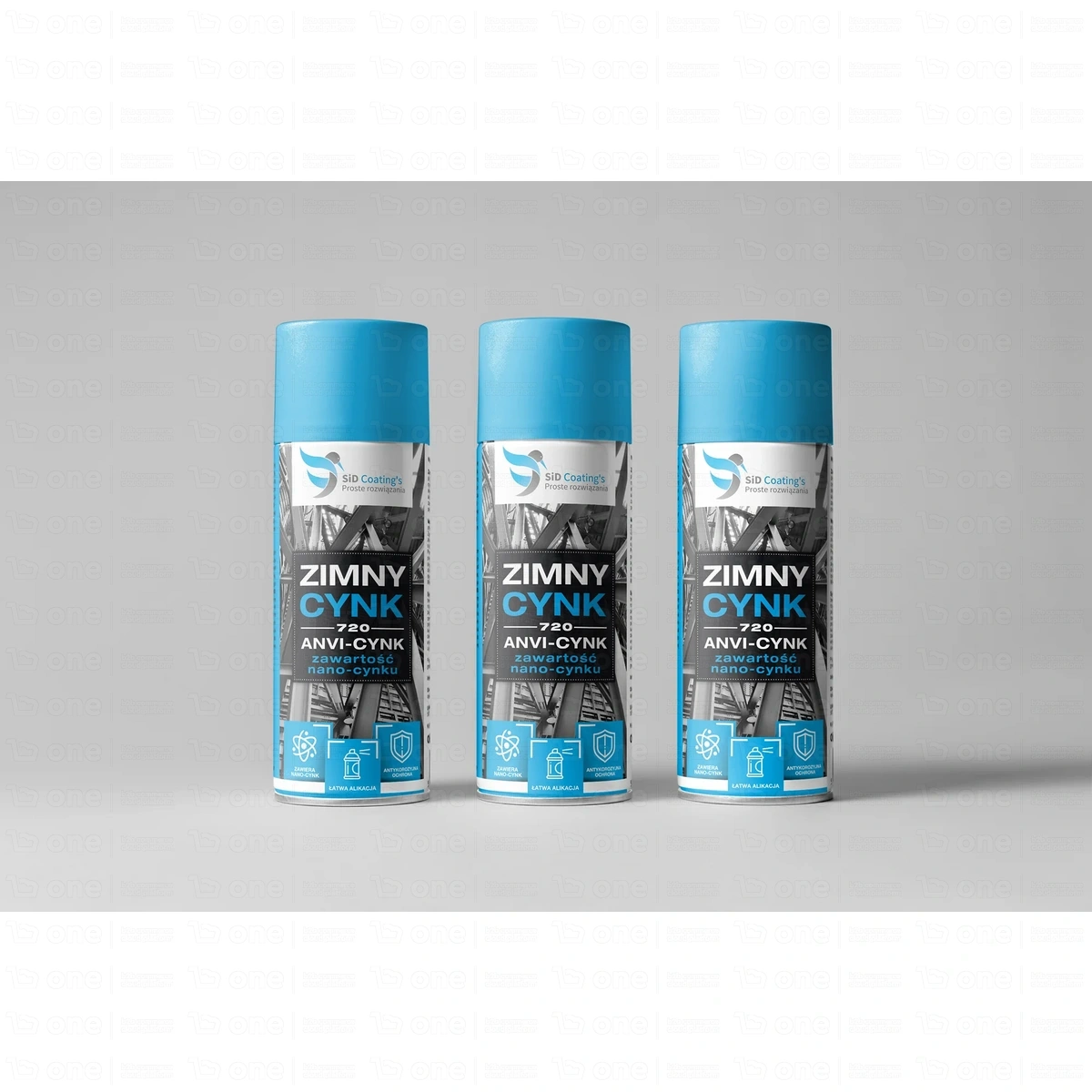 Zimny cynk spray SiD Coating's ANVI-CYNK szary op. 400 ml