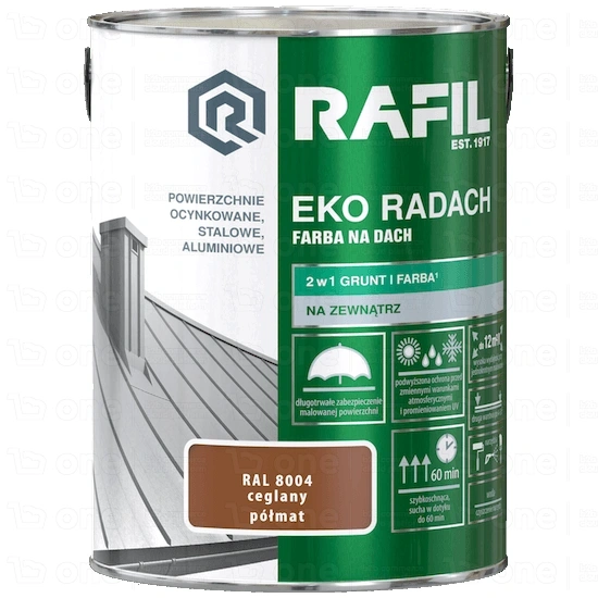 Farba na dach Rafil Radach Eko ceglany RAL 8004 0,75 l