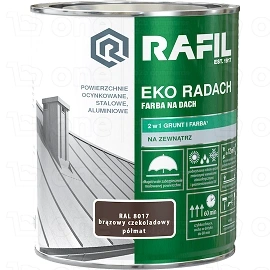 Farba na dach Rafil Radach Eko brąz czekoladowy RAL 8017 0,75 l