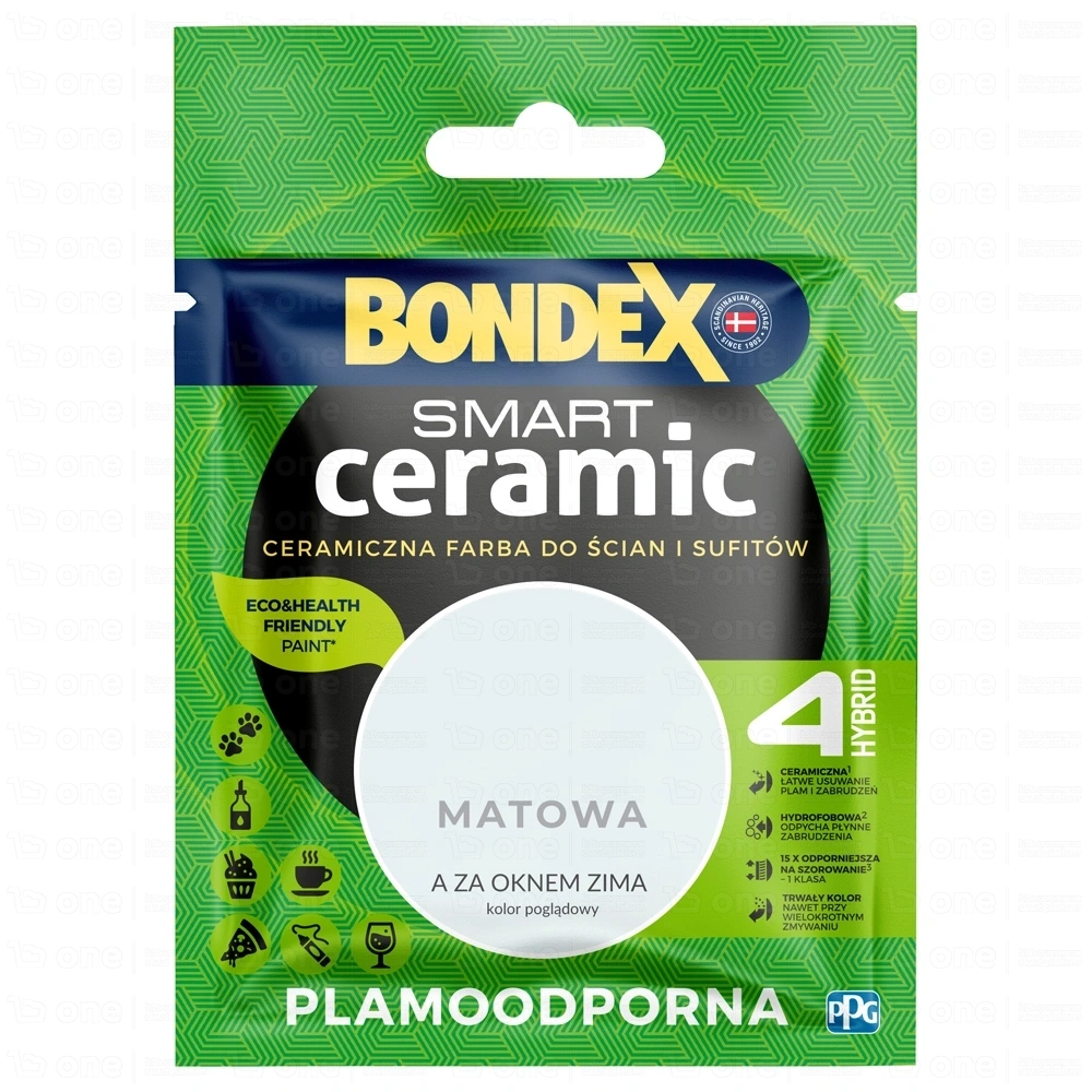 Farba hybrydowa Bondex Smart Ceramic a za oknem zima 40 ml tester