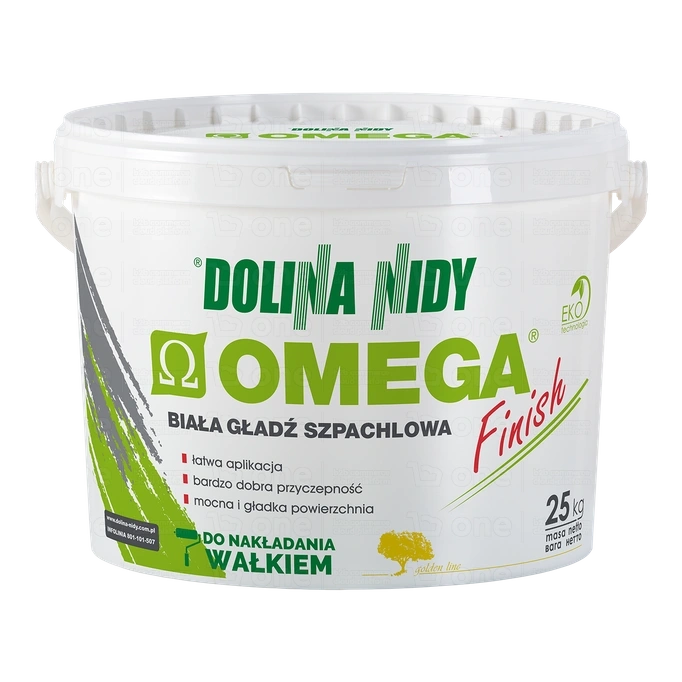 Gładź szpachlowa Dolina Nidy Omega Finish biała 25 kg