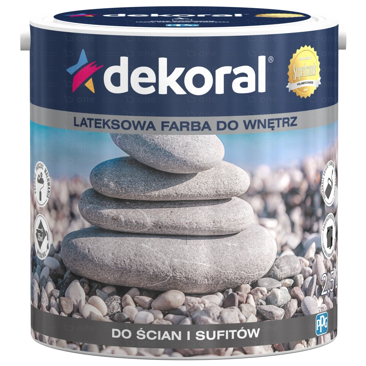 Farba lateksowa Dekoral Akrylit W miodowy 2,5 l