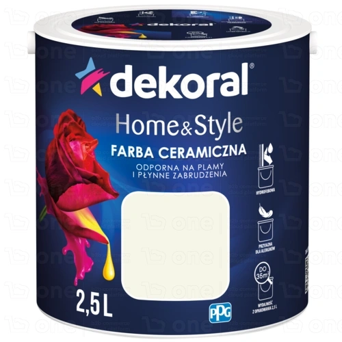 Farba ceramiczna Dekoral Home&Style pure cotton mat 2,5 l