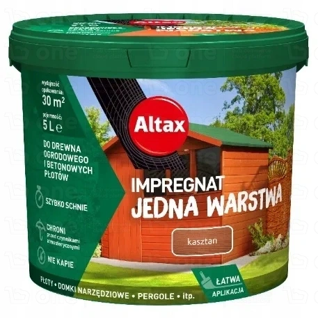Impregnat do drewna ogrodowego Altax kasztan 5 l