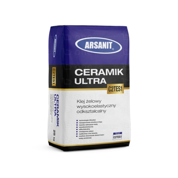 Klej żelowy Arsanit Ceramik Ultra C2TES1 do glazury 25 kg