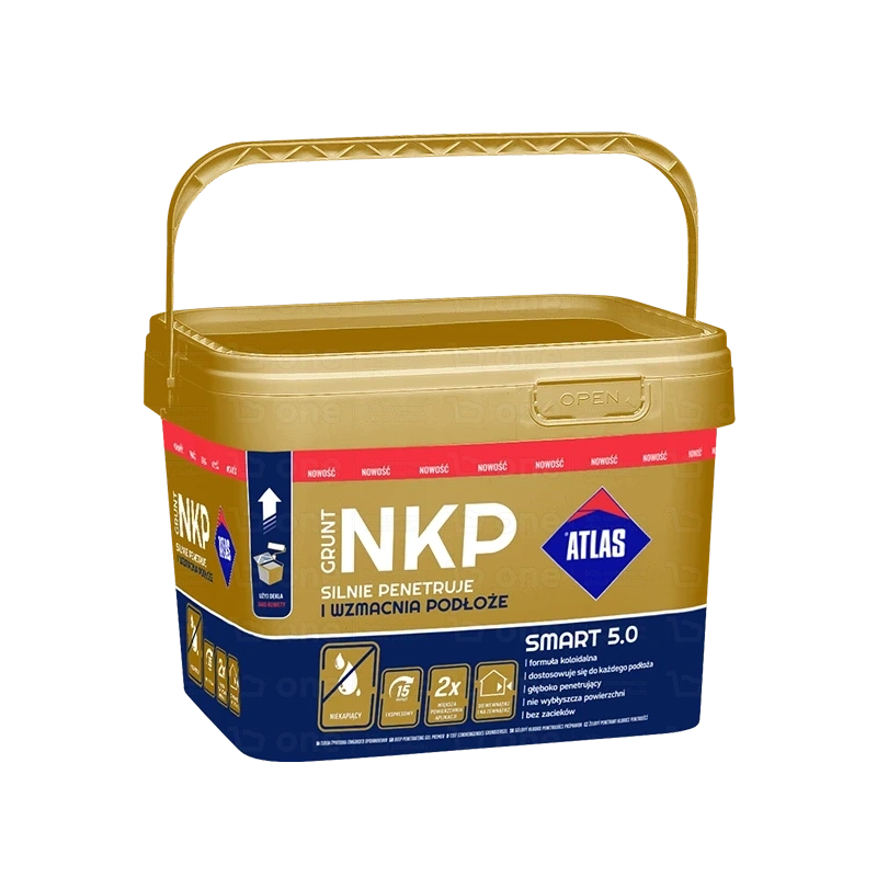 Grunt głęboko penetrujący Atlas NKP niekapiący i niechlapiący 10 kg