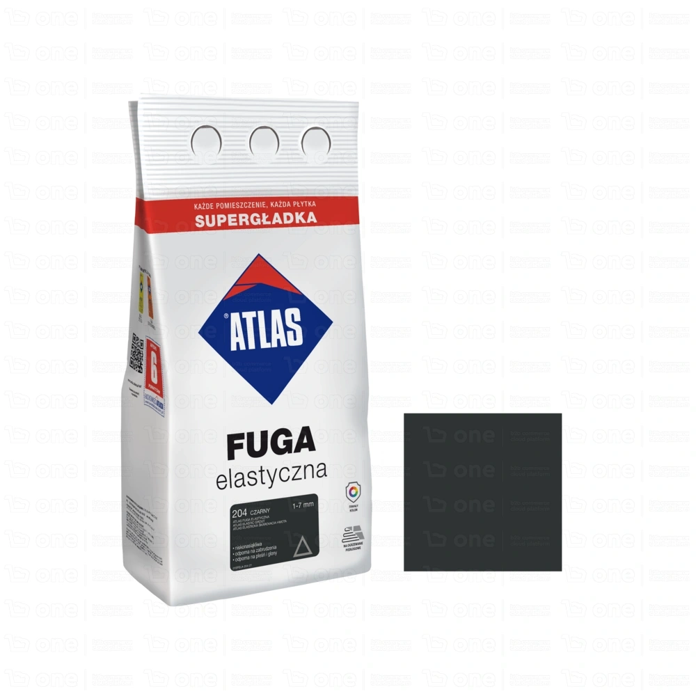 Fuga elastyczna Atlas 1-7 mm 204 czarny 3 kg