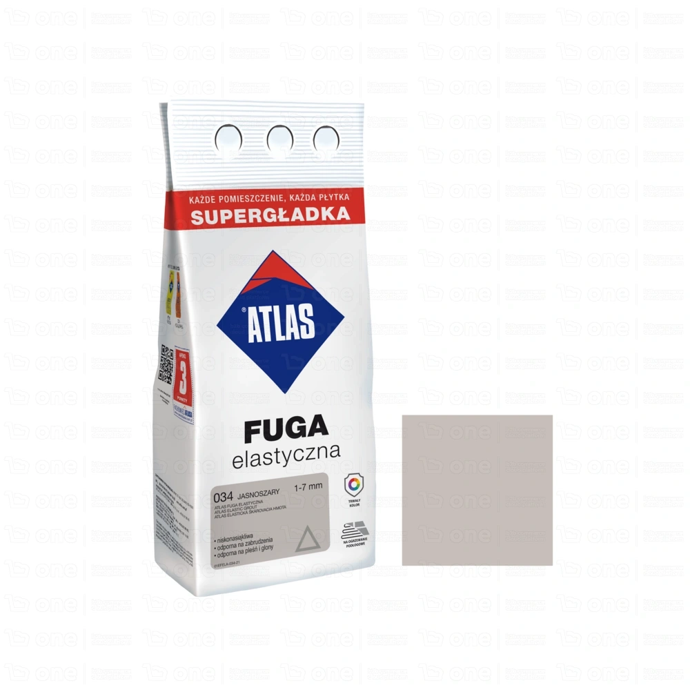 Fuga elastyczna Atlas 1-7 mm 034 jasnoszary 3 kg