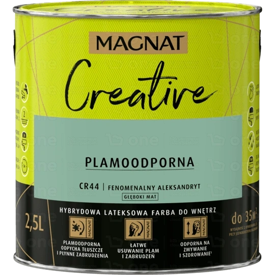Farba lateksowa MAGNAT Creative do ścian i sufitów tester fenomenalny aleksandryt CR44 2,5 l