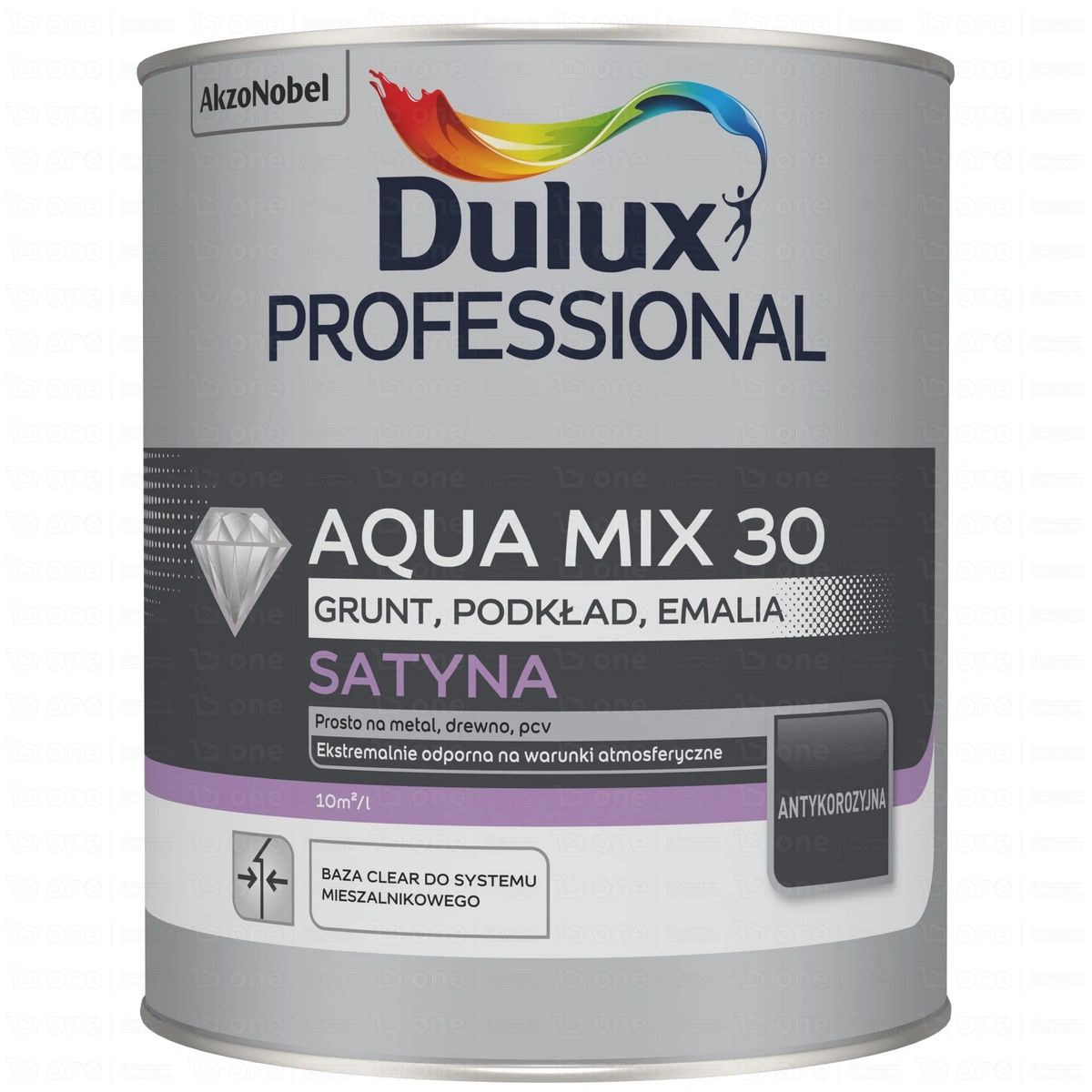 Emalia antykorozyjna Dulux Professional Aqua Mix 30 Baza white 9 l