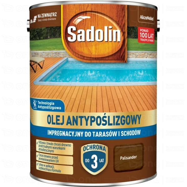 Olej antypoślizgowy Sadolin impregnacyjny do tarasów i schodów palisander 4,5 l