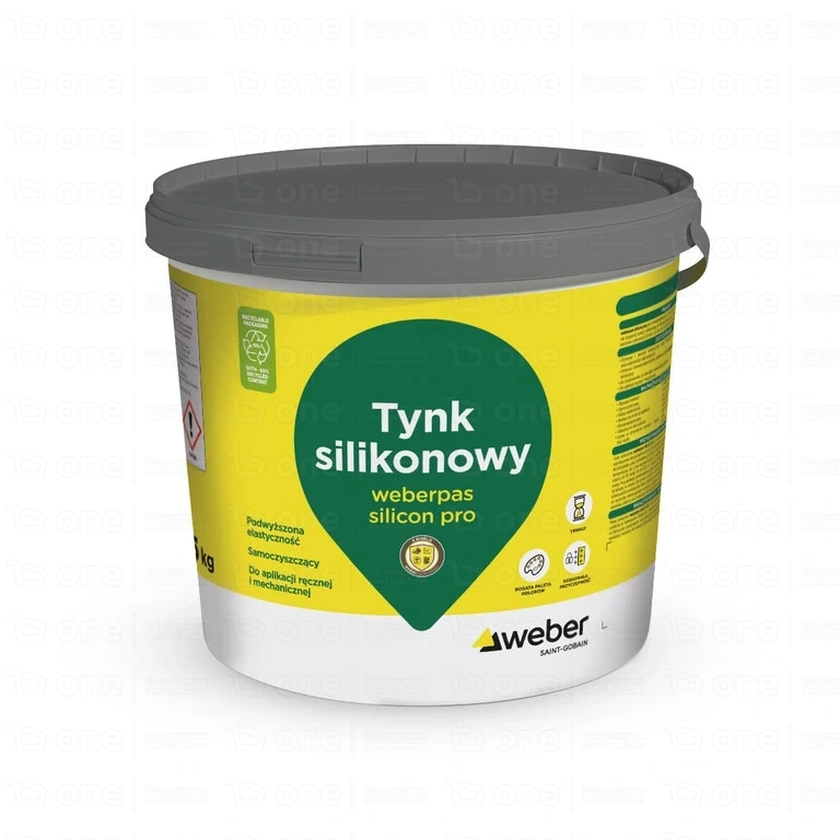 Tynk silikonowy Weber Weberpas Silicon Pro baza biała B15 25 kg