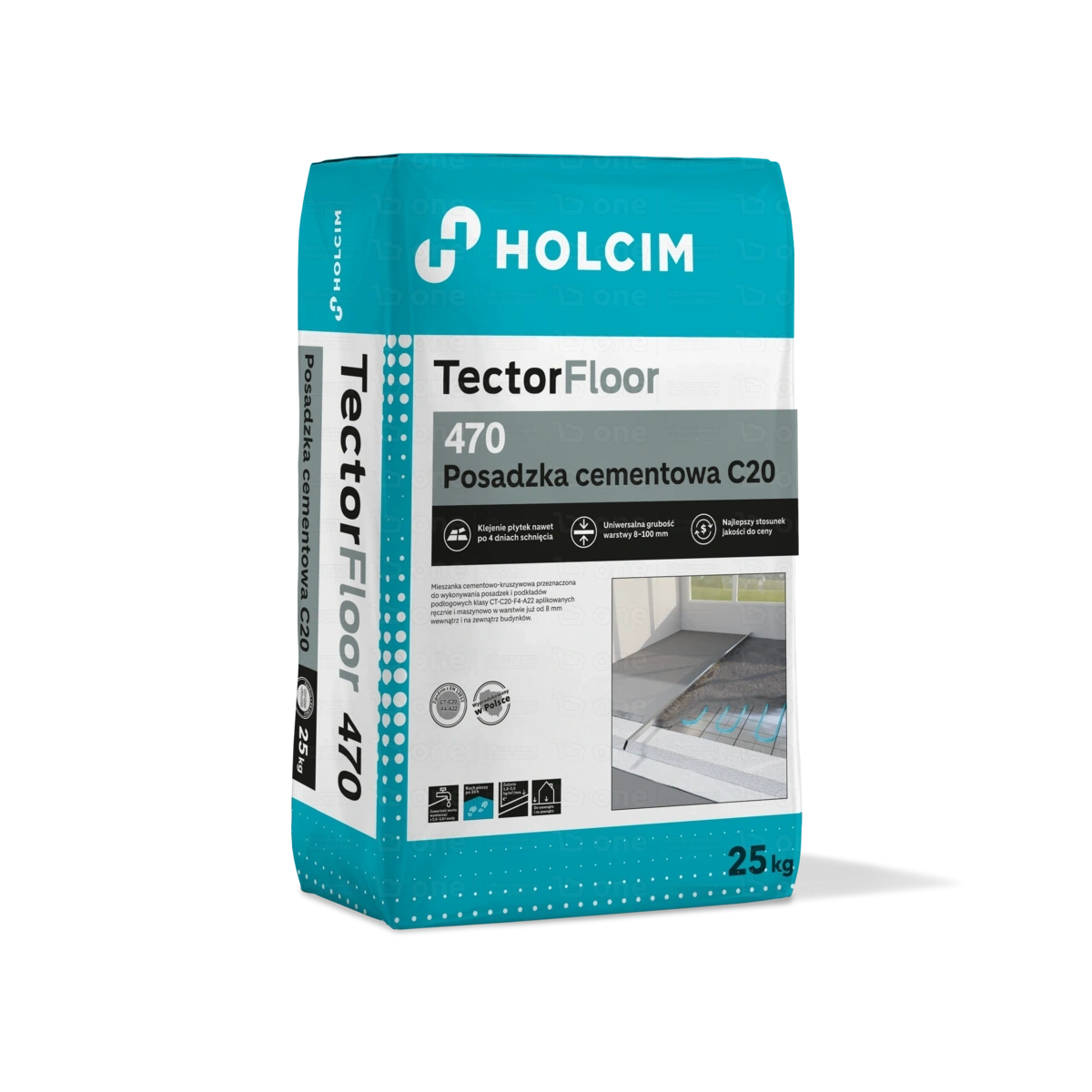 Posadzka cementowa C20 Holcim TectorFloor 470 C20 25 kg