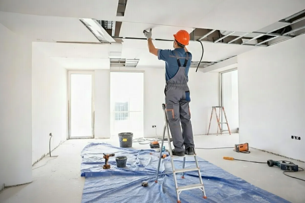 Montaż płyt gk i sufitów podwieszanych zimą – Dobre praktyki dla wykonawców