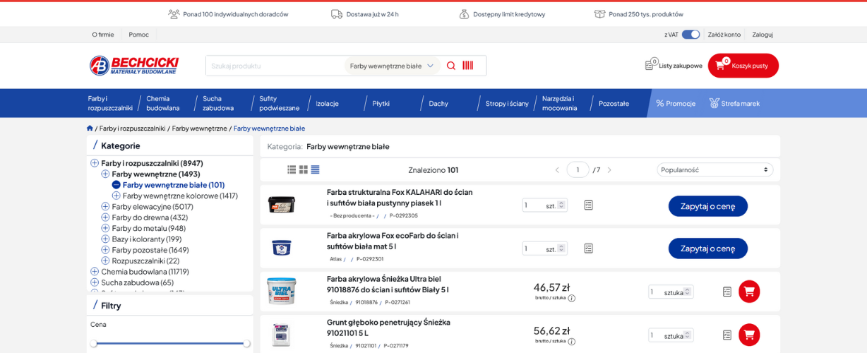 Lista produktów